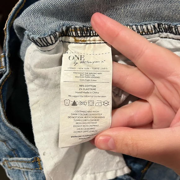 One X One Teaspoon awesome baggies distressed paint splatter pants size 27 - Picture 8 of 9